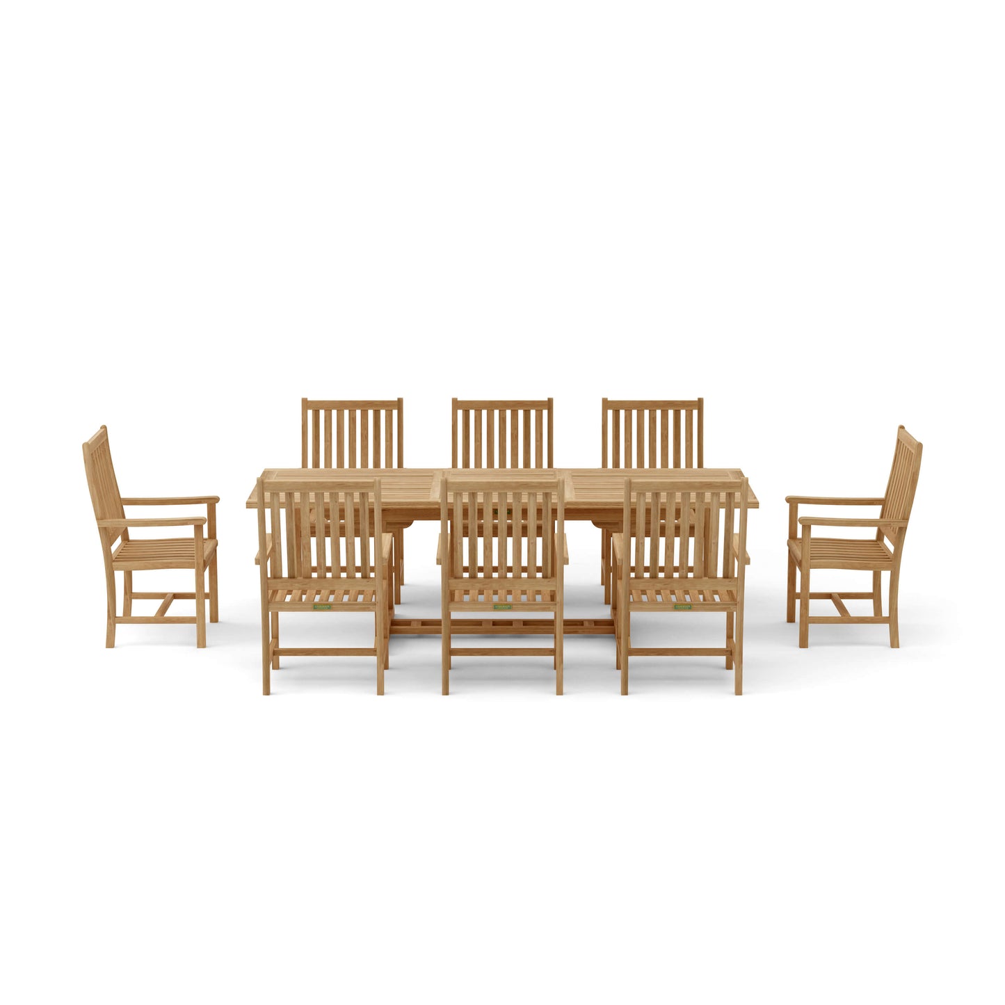 BAHAMA WILSHIRE ARMCHAIR 9-PC EXTENSION DINING SET