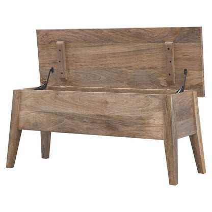 Solid Wood Lid Up Storage Bench