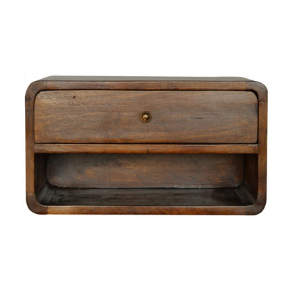 Chestnut Curve Floating nightstand