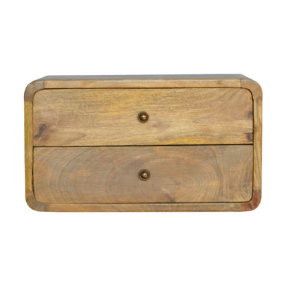 Oak-ish 2 Drawer Floating nightstand