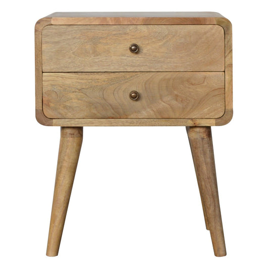Curved Oak-ish nightstand