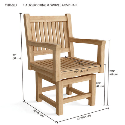 RIALTO ROCKING & SWIVEL ARMCHAIR