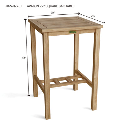 AVALON 27″ SQUARE BAR TABLE