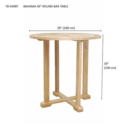 BAHAMA 39″ ROUND BAR TABLE