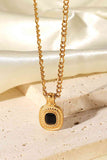 18K Gold Plated Inlaid Rhinestone Pendant Necklace