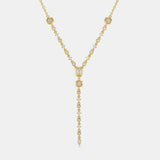Inlaid Zircon Brass Pendant Necklace