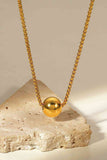 18K Gold-Plated Round Shape Pendant Necklace