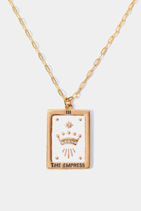 Tarot Card Pendant Copper Necklace