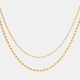 18K Gold-Plated Lobster Closure Bead Necklace