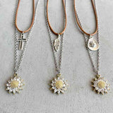 Sunflower Pendant Necklace Set