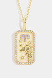 Rhinestone Constellation Pendant Copper Necklace