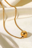 18K Gold-Plated Round Shape Pendant Necklace