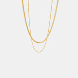 18K Gold-Plated Double-Layered Necklace